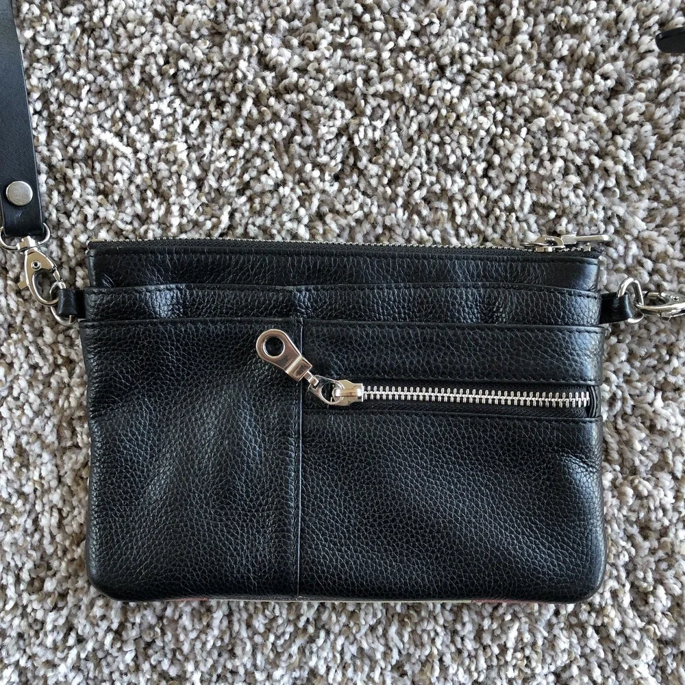 Barbara Rihl Paris Leather Mini Crossbody Bag Paris Hong Kong New York Print